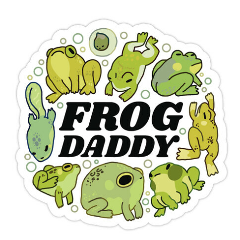 Frog Daddy Die Cut Sticker