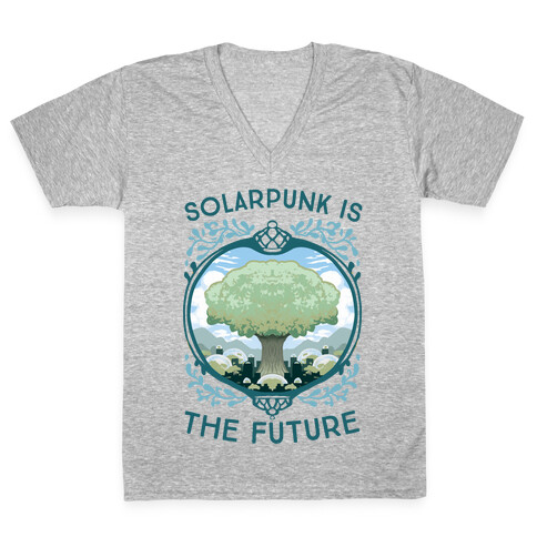 Solarpunk Is The Future V-Neck Tee Shirt