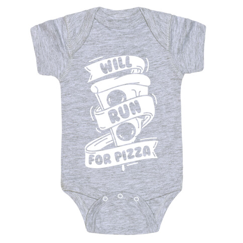 Will Run For Pizza Baby One-Piece