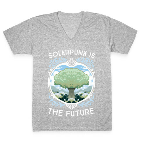 Solarpunk Is The Future V-Neck Tee Shirt