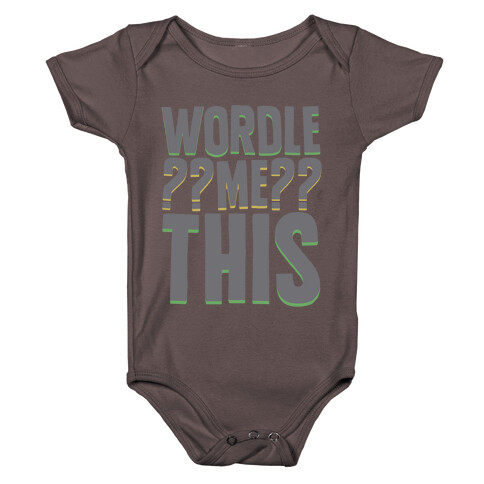 Wordle Me This Parody Baby One-Piece