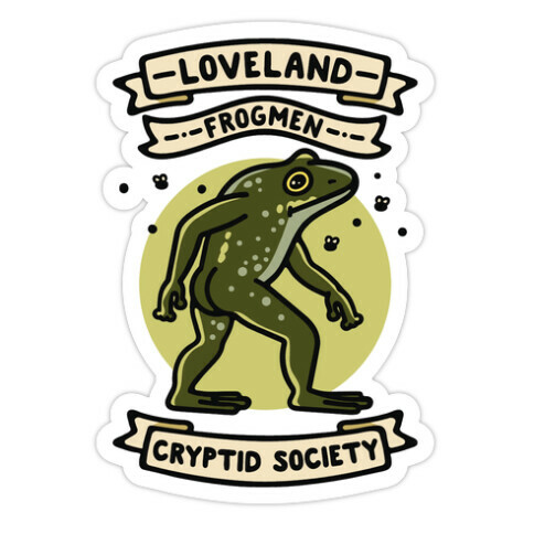Loveland Frogmen Cryptid Society Die Cut Sticker