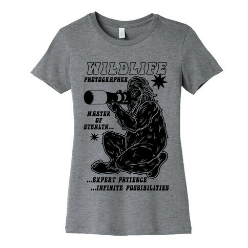 Wildlife Photographer Bigfoot Womens T-Shirt