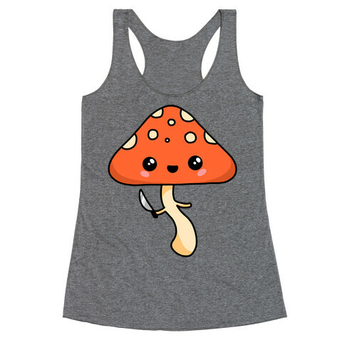 Mushroom With Knife Racerback Tank Top