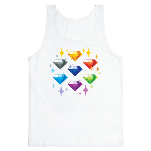 Chaos Emeralds Pattern Tank Top