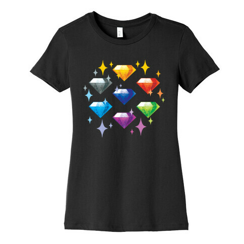 Chaos Emeralds Pattern Womens T-Shirt