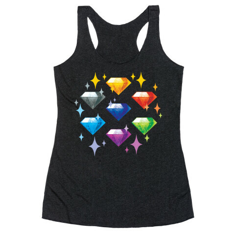 Chaos Emeralds Pattern Racerback Tank Top