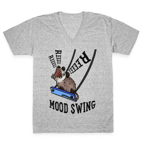 Mood Swing Possum V-Neck Tee Shirt