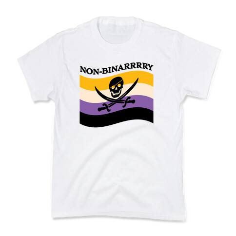 Non-binarrrry Pirate Flag Kids T-Shirt