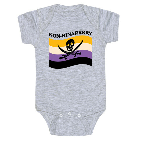 Non-binarrrry Pirate Flag Baby One-Piece