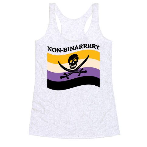 Non-binarrrry Pirate Flag Racerback Tank Top