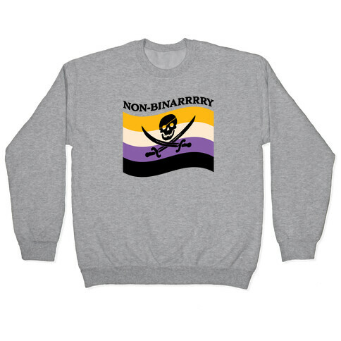 Non-binarrrry Pirate Flag Pullover