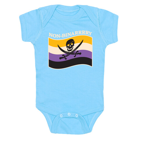 Non-binarrrry Pirate Flag Baby One-Piece