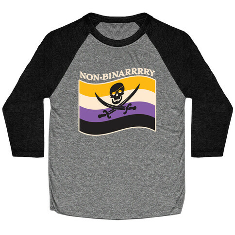 Non-binarrrry Pirate Flag Baseball Tee