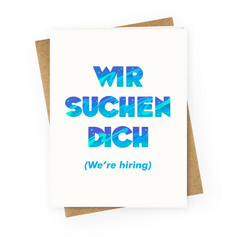 Wir Suchen Dich Parody Greeting Card