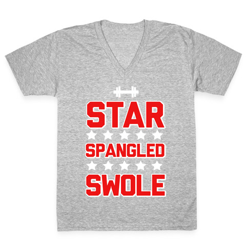 Star Spangled Swole V-Neck Tee Shirt