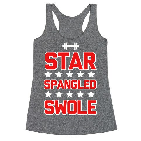 Star Spangled Swole Racerback Tank Top