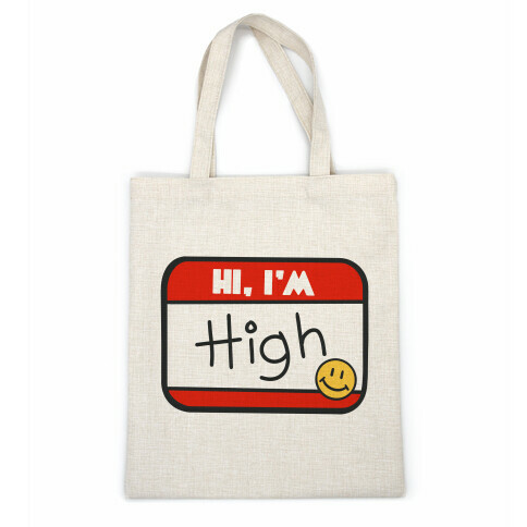 Hi, I'm High Name Tag Casual Tote