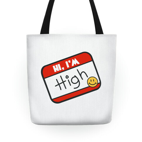 Hi, I'm High Name Tag Tote