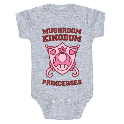 Team Mushroom Kingdom Princesses Baby One-Piece