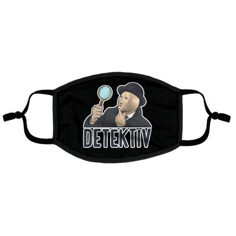 Detektiv Parody Flat Face Mask