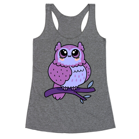 OwO Kawaii Owl Racerback Tank Top