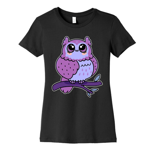 OwO Kawaii Owl Womens T-Shirt