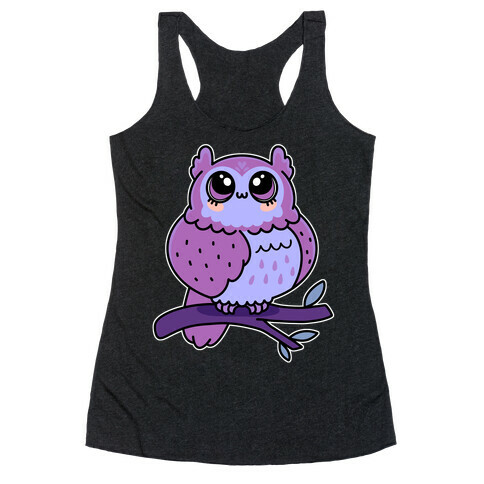 OwO Kawaii Owl Racerback Tank Top