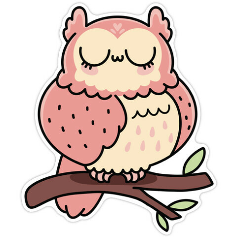 UwU Kawaii Owl Die Cut Sticker