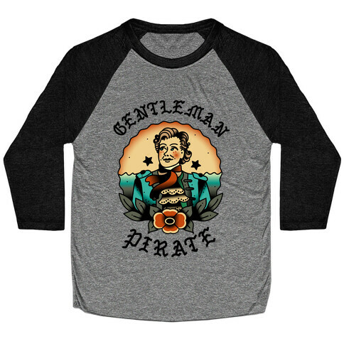 Gentleman Pirate Sailor Jerry Tattoo Baseball Tee