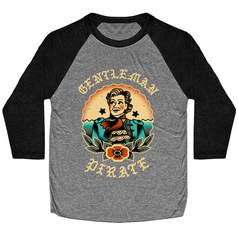 Gentleman Pirate Sailor Jerry Tattoo Baseball Tee