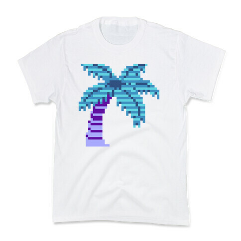 8-Bit Vaporwave Palm Tree Kids T-Shirt