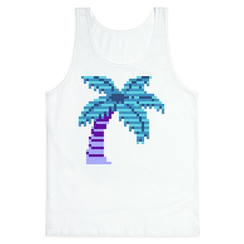 8-Bit Vaporwave Palm Tree Tank Top