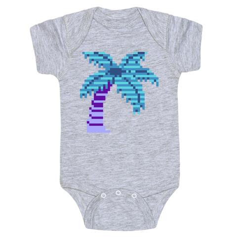 8-Bit Vaporwave Palm Tree Baby One-Piece