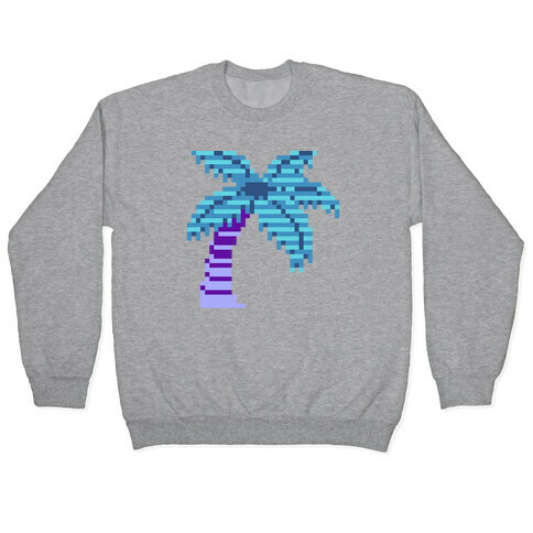 8-Bit Vaporwave Palm Tree Pullover