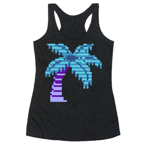 8-Bit Vaporwave Palm Tree Racerback Tank Top