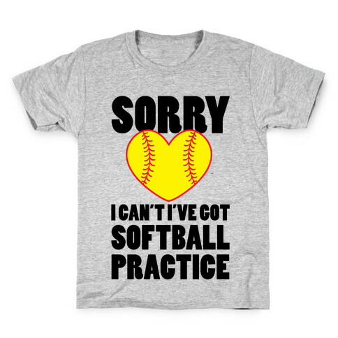 Softball Practice Kids T-Shirt