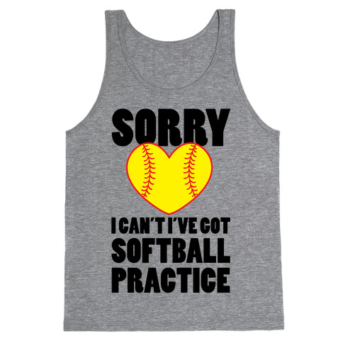 Softball Practice Tank Top