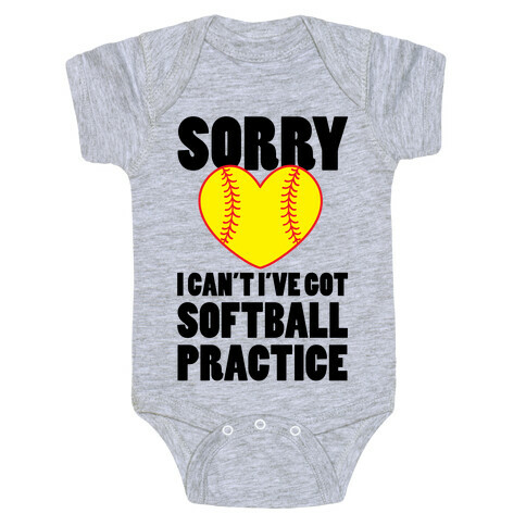 Softball Practice Baby One-Piece