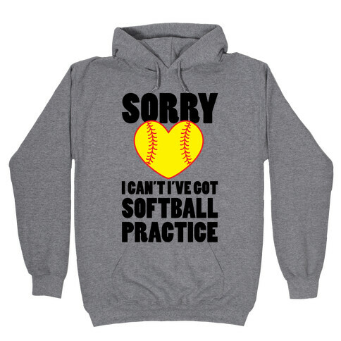 Softball Practice Hooded Sweatshirt