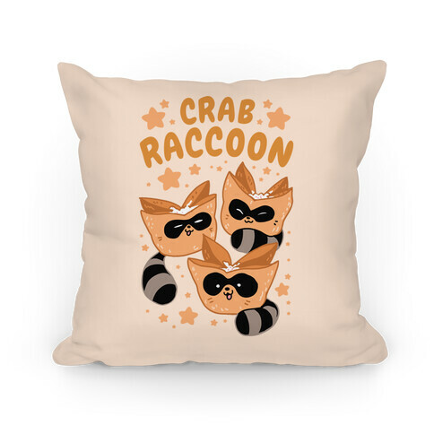 Crab Raccoon Pillow