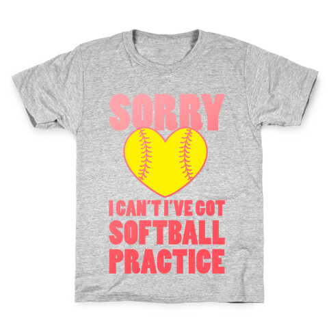 Softball Practice Kids T-Shirt