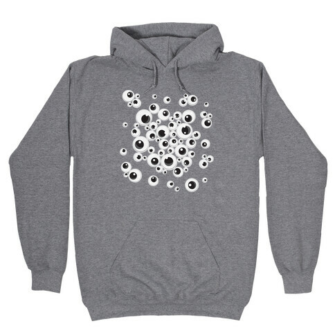 Googly Eye Pattern Hooded Sweatshirt