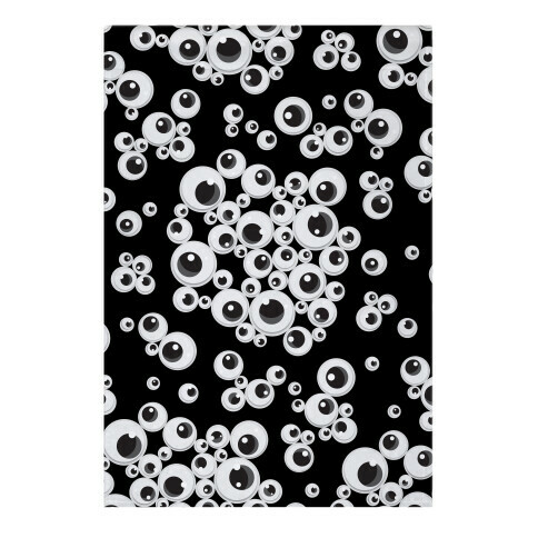 Googly Eye Pattern Garden Flag