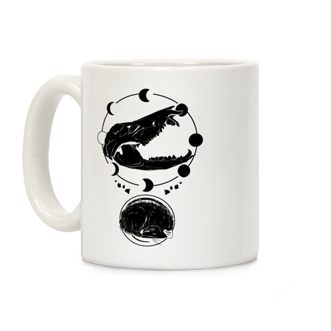 Occult Trash Possum White Print Coffee Mug