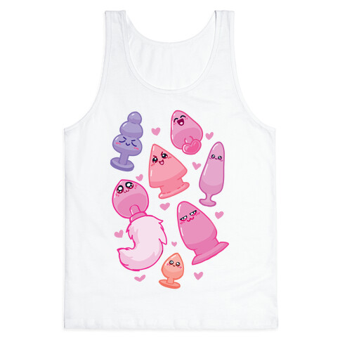 Kawaii Buttplug Pattern Tank Top