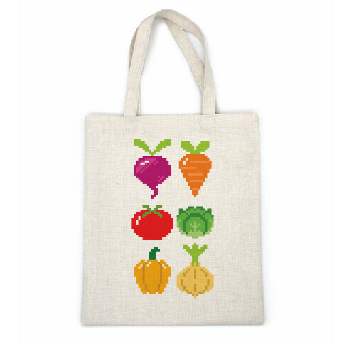 Pixel Vegetable Pattern Casual Tote