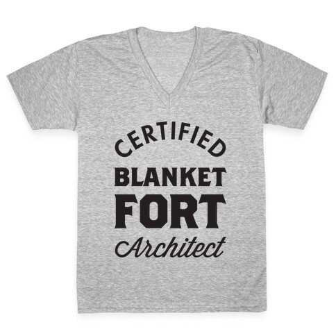 Certified Blanket Fort Architect V-Neck Tee Shirt