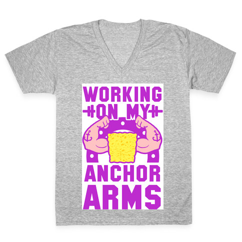 Working on My Anchor Arms V-Neck Tee Shirt
