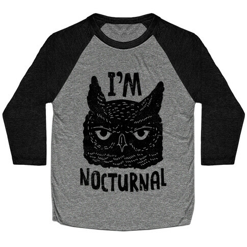 I'm Nocturnal Baseball Tee